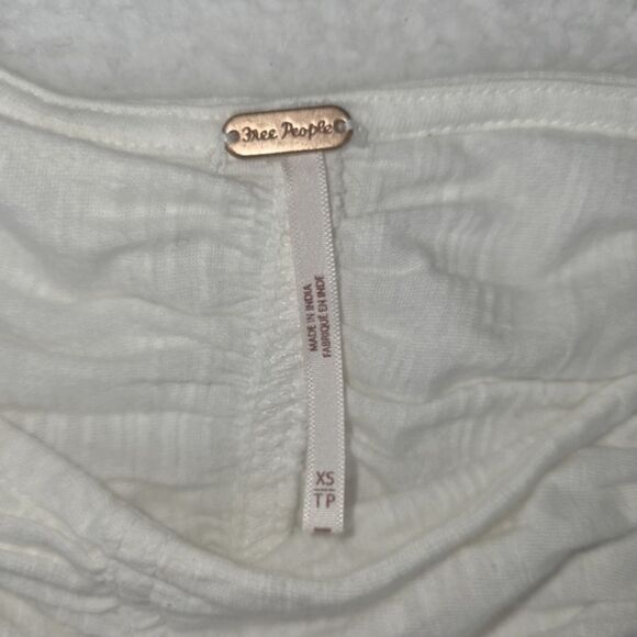 Free People Belong Together Ruched Top 100% Cotton Size XS - Picture 7 of 16